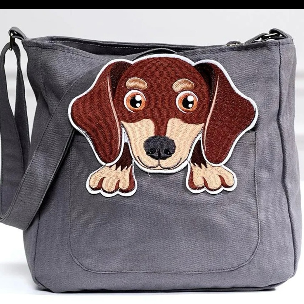 Dachshund crossbody tote